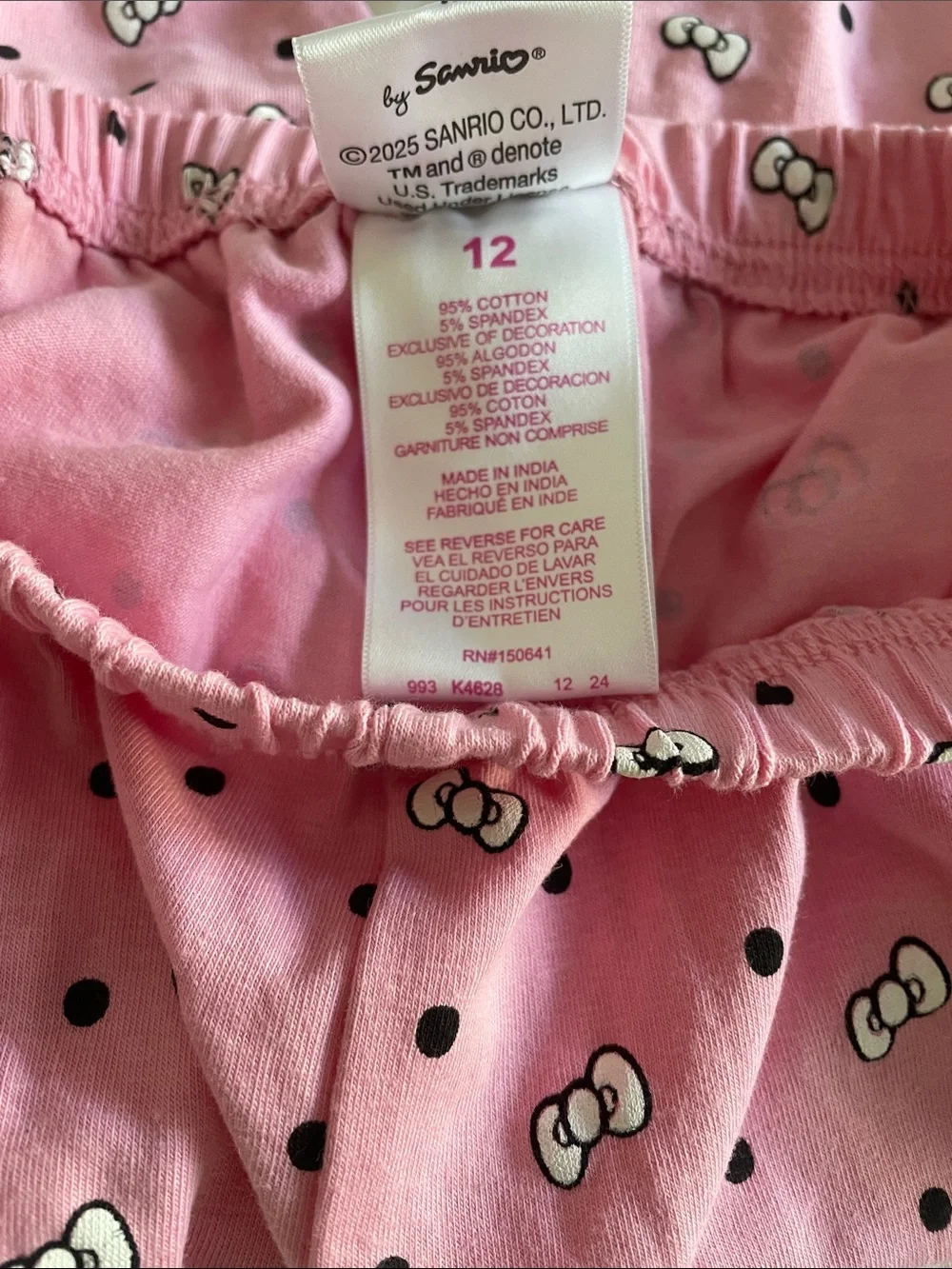 Hello Kitty Pink Printed Pajama Bottoms